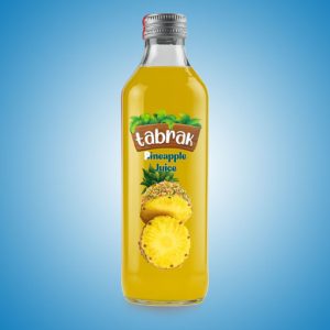 نوشیدنی میوه ای بدون گاز آناناس شیشه ای  300 میلی لیتر
