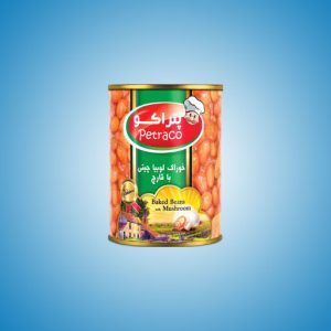 کنسرو خوراک لوبیا چیتی با قارچ پتراکو